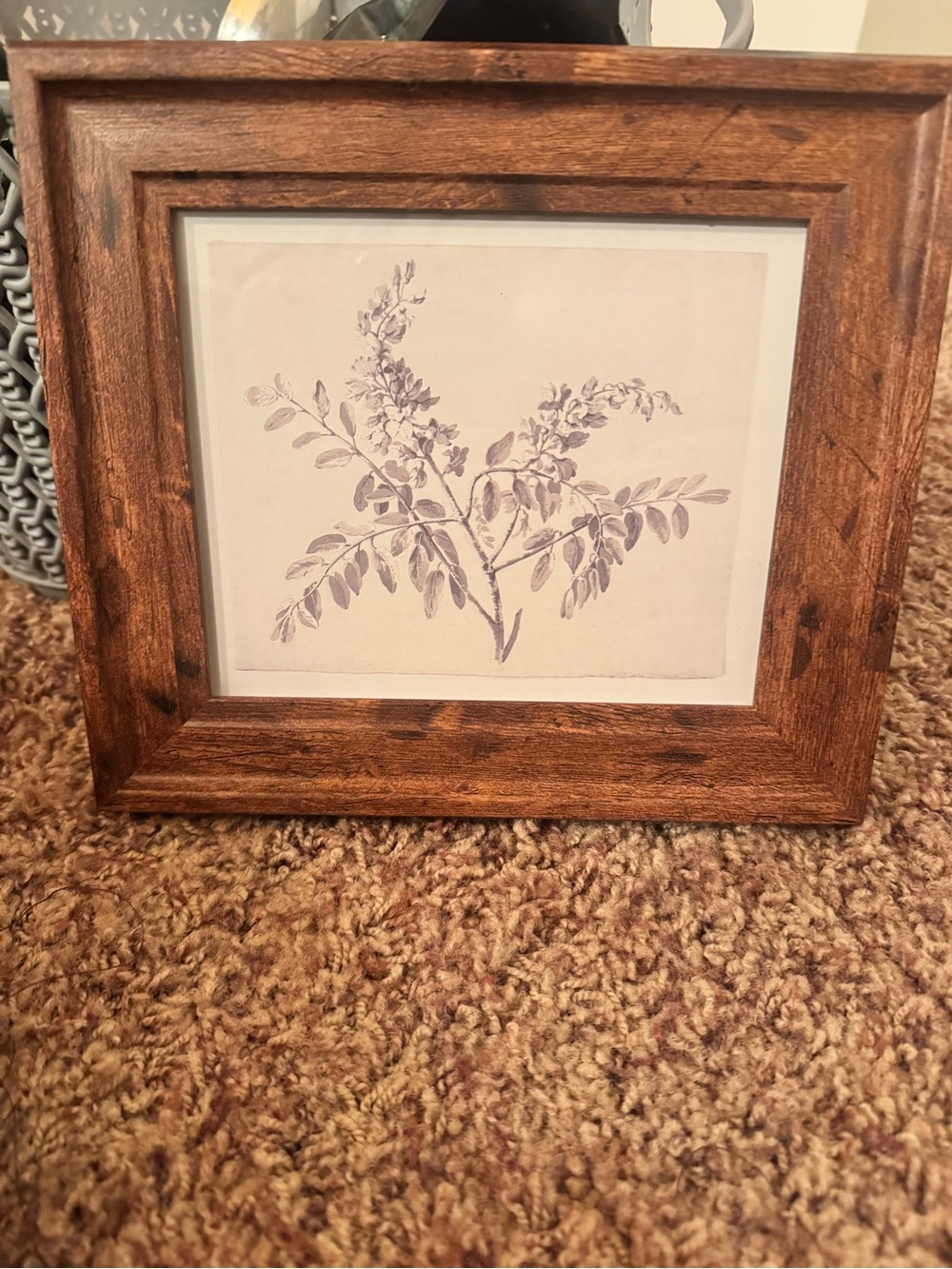 8"x9" Sketched Branches Wall Art Framed - Hearth & Hand with Magnolia